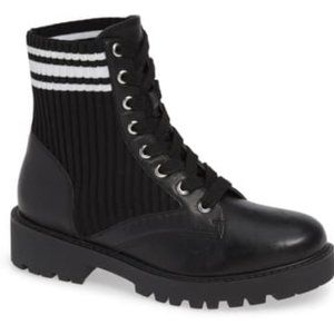 Steve Madden Holten Combat Boots (Black, 8.5M)